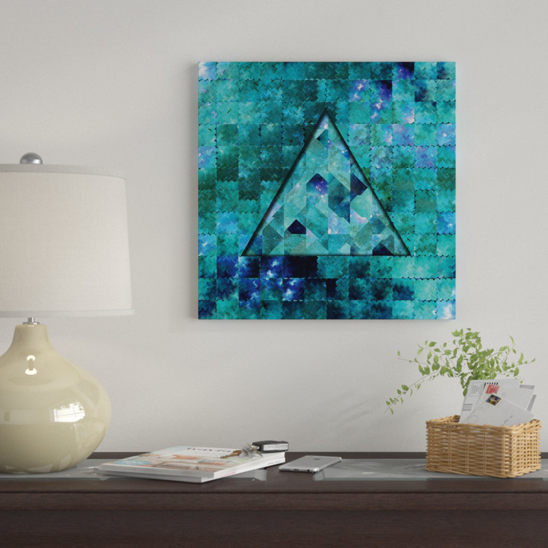 « geometric abstract galaxy i » par barruf, reproduction d’impression sur toile tendue, H 12 po x l 12 po x P 1,5 po