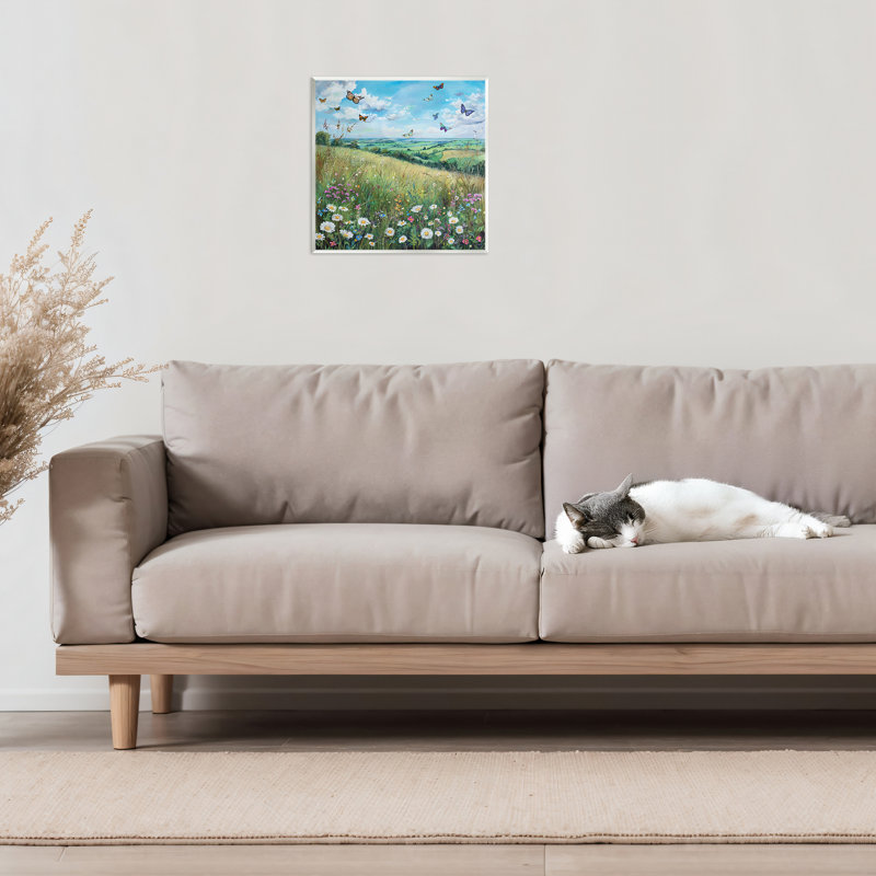 «Butterflies In Tranquil Meadow», plaque murale, design par LSR Creative Studio