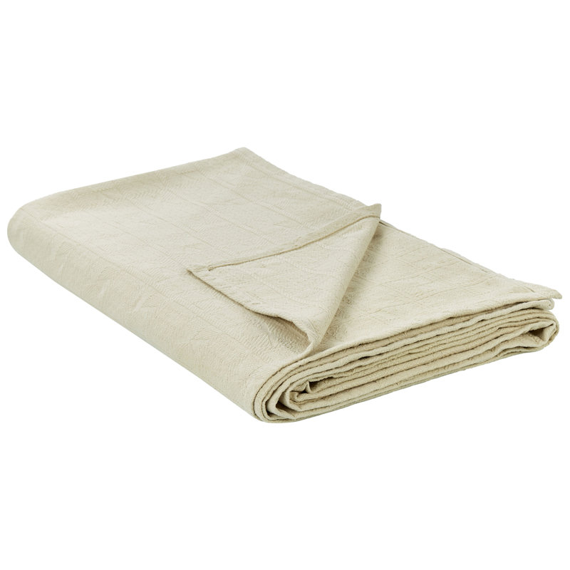 MARAKA Cotton Bedspread, Beige, 150 x 200 cm Bedspread