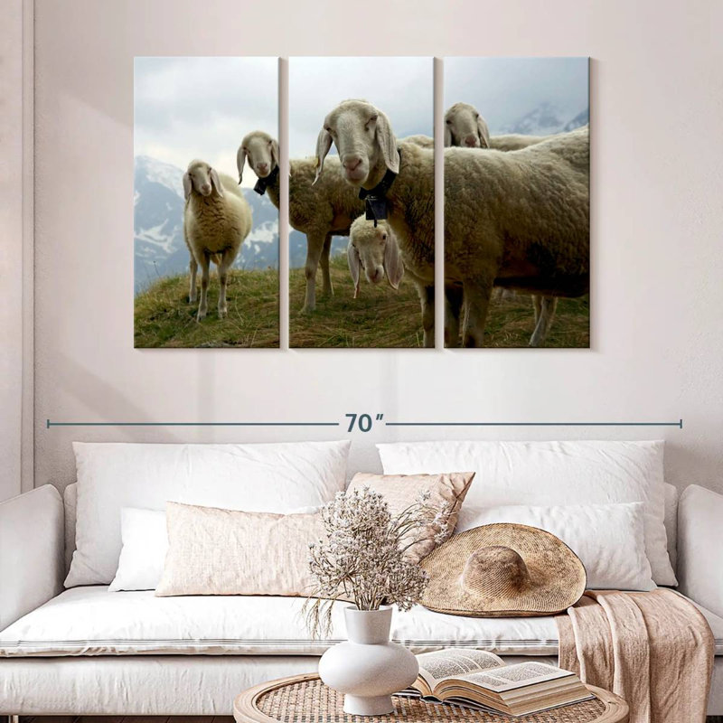 Brampt Piedmont Mountain Sheep, 32" H x 50" W