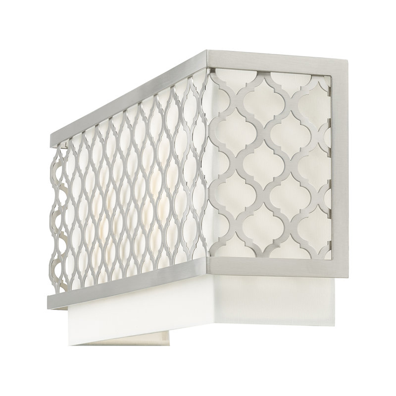 Mance Wall Sconce, Brushed Nickel, 7" H x 16" W x 3.88" D