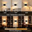 Appliques murales à piles avec télécommande, lampe murale à DEL à intensité variable, éclairage vers le bas sans fil pour le salon, la chambre à coucher et le couloir