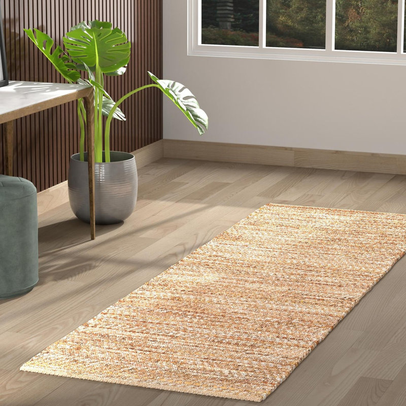 Leather Metallic Jute Indoor Rug, Runner 2' x 6'1"