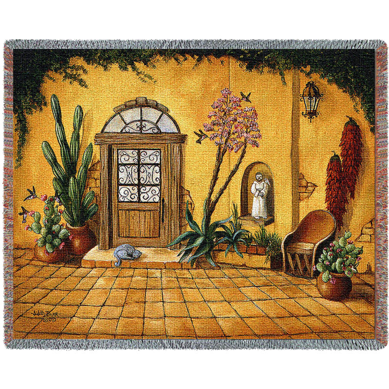 Pure Country Weavers Casa Bonita Blanket - Southwest Scenic Gift Tapestry Throw Woven from Cotton - Made in The USA (72x54)