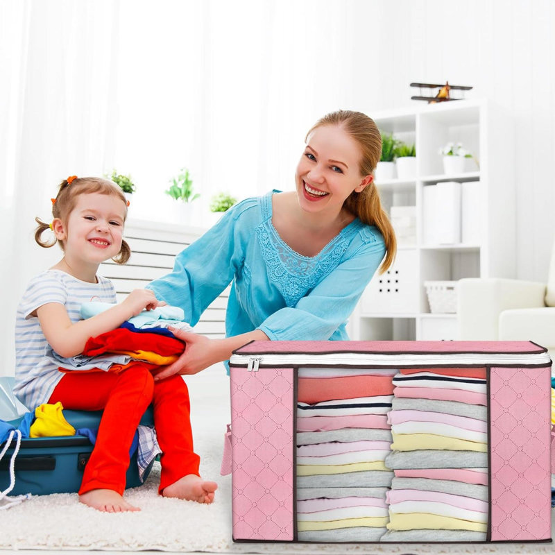 Textiles Hub Fabric Storage Bag, Pink