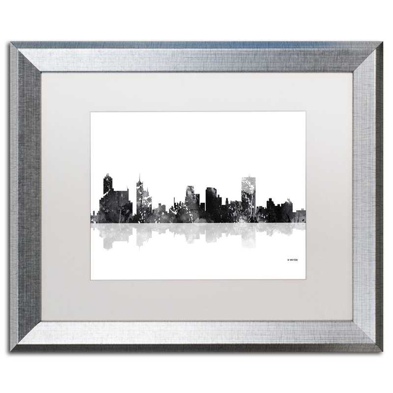 « memphis tennesseee horizon bg-1 », impression sur toile encadrée, H 11 po x l 14 po x P 0,5 po, argent