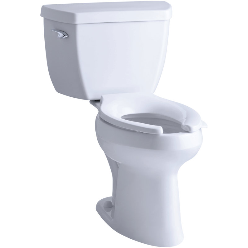 Highline Classic Comfort Height 2 Piece Elongated 1.0 GPF Toilet with Pressure Flush Technology, Left-Hand, No, White