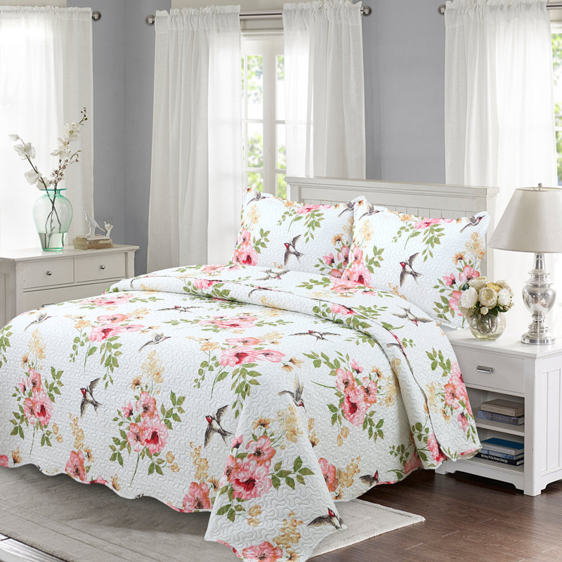 Ensemble de courtepointe 2 pièces Marina Soft Home, Courtepointe pour lit simple et 1 taie décorative