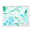 Éléments graphiques rétro en bleu et vert I - peinture sur toile-67232811-67232794