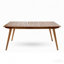 Table de salle à manger d'extérieur en bois massif de 69 po