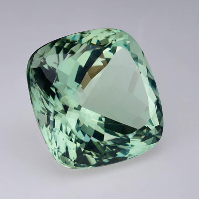 62.9 Carat Cushion Cut Green Fluorite