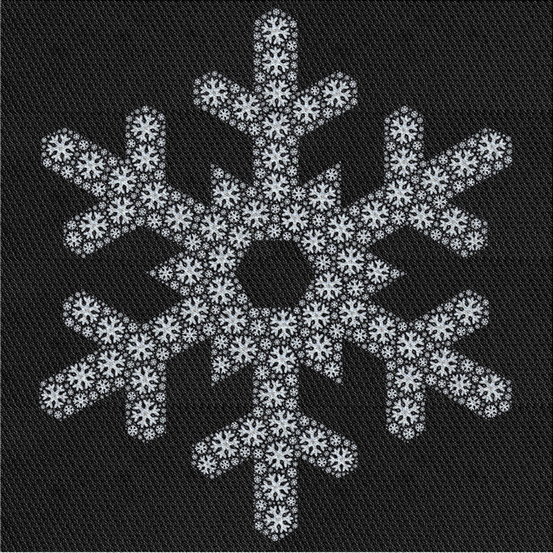 Tapis noir/gris à motifs, Carré 6 pi