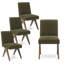 Ensemble de 4 chaises de salle à manger rembourrées en bois massif Ommar-103707292