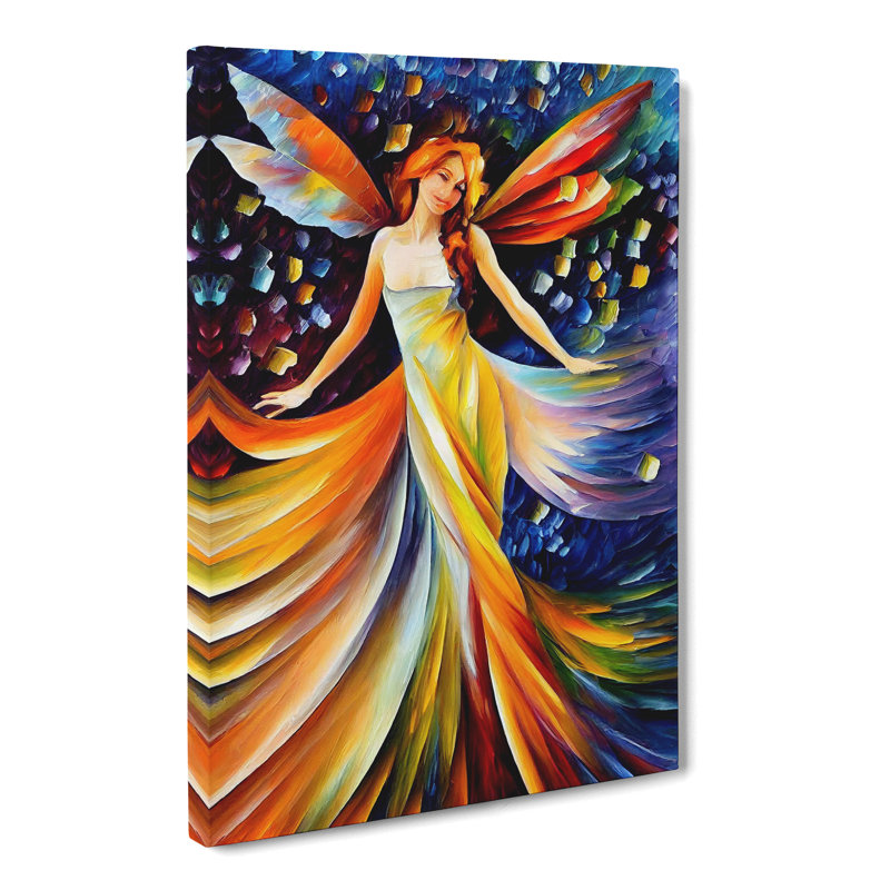 Justa Fairy In Colour - Wrapped Canvas, 60cm H x 40cm W x 3cm D