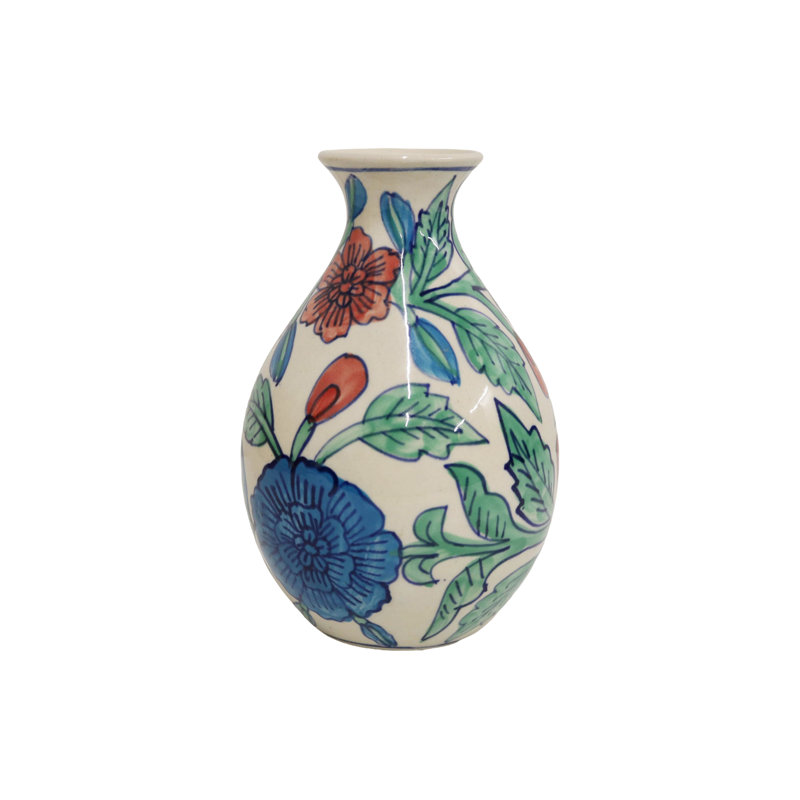 Vase en céramique multicolore Home & Manor