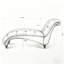 Chaise longue sans accoudoirs touffetée