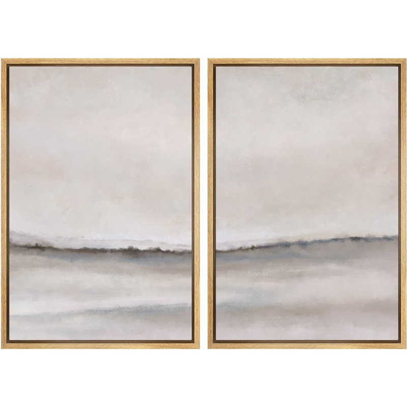 «Brush Stroke», impression sur toile 2 pièces, H 36 po x l 48 po x P 1,5 po, Naturel