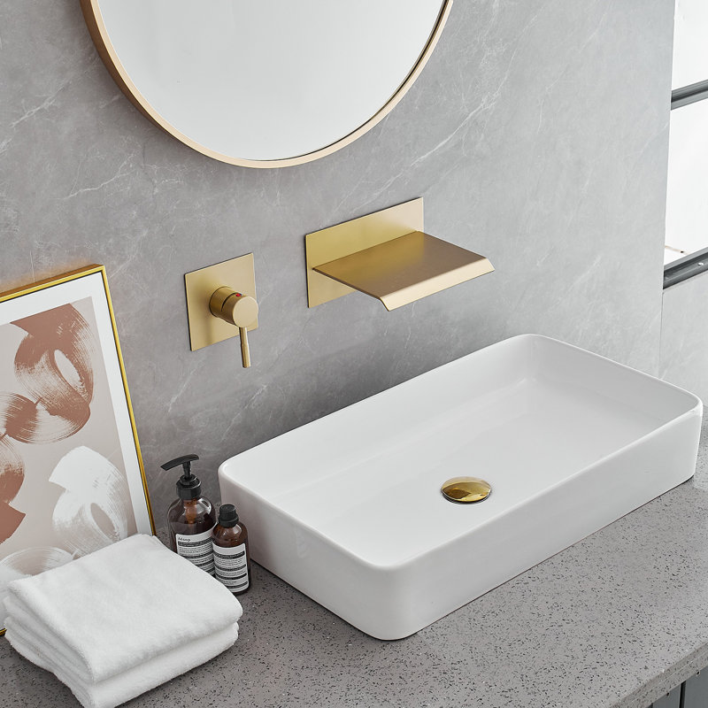 Single-handle Bathroom Faucet, Brushed Gold