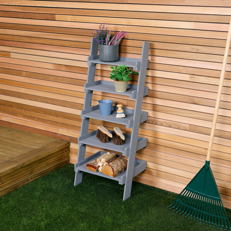 Franceline Wood Weather Resistant Plant Stand
