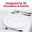 Assiettes en plastique White Flair (10,25 po)