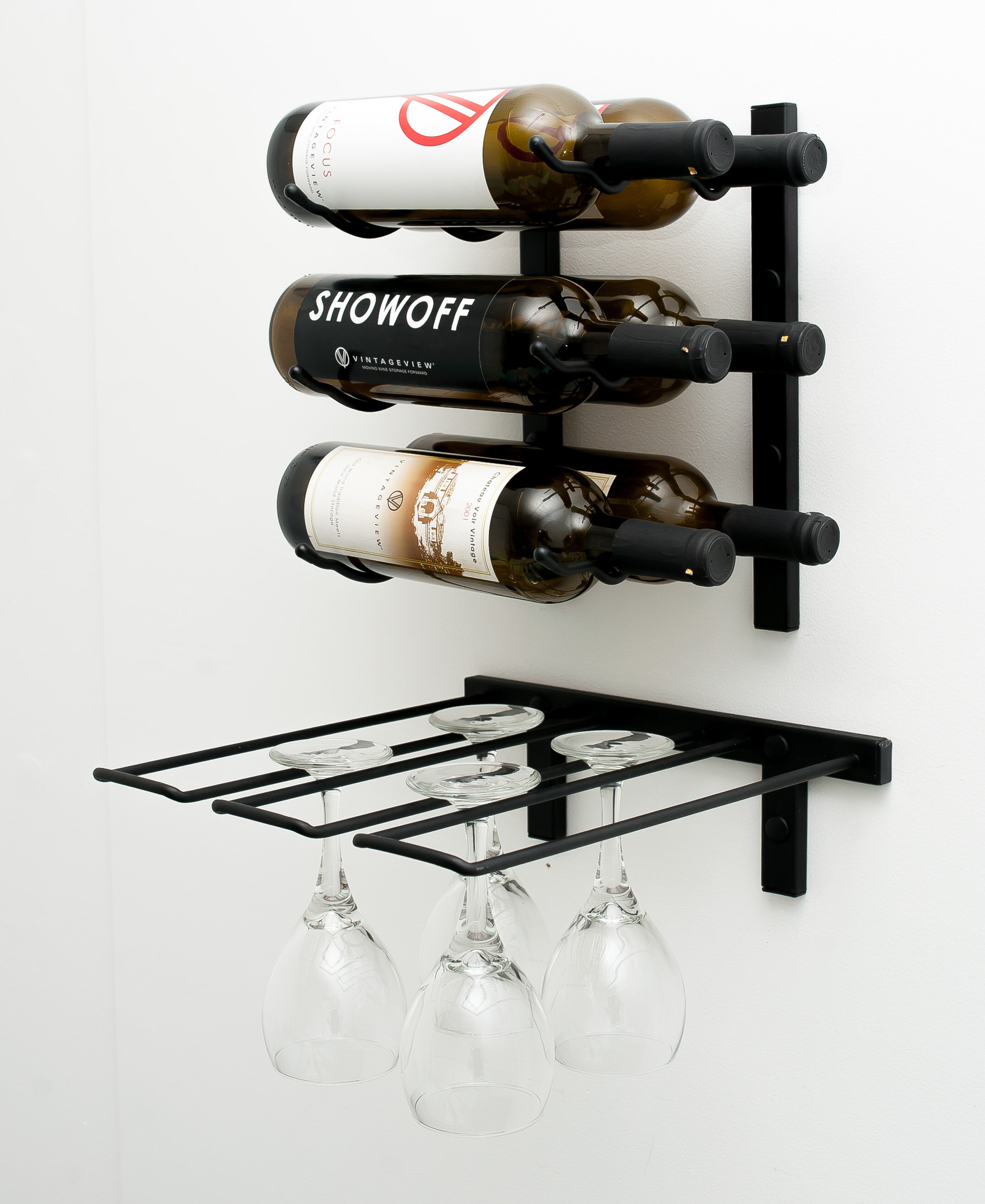 Rebrilliant Spinelli 6 Bottle Hanging Wine Bottle & Glass Rack