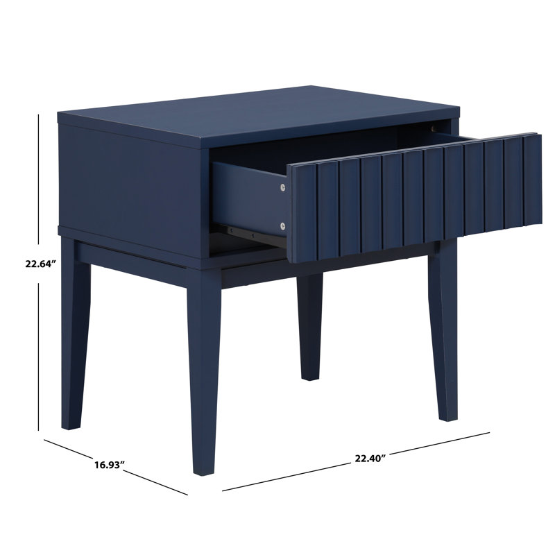Table de chevet 1 tiroir Fidia, Marine