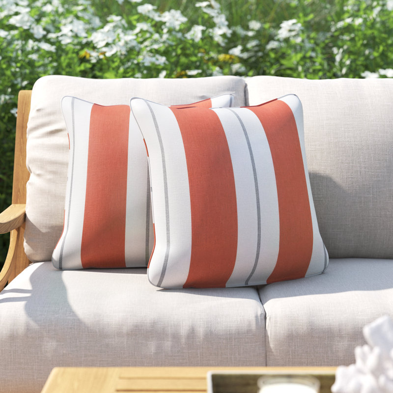 Giule Sunbrella® Throw Square Indoor/Outdoor Pillow Cover & Insert, Blue, 20" H x 20" W