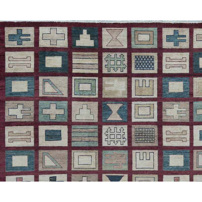 Pakistan Gabeh Wool Patchwork Area Rug