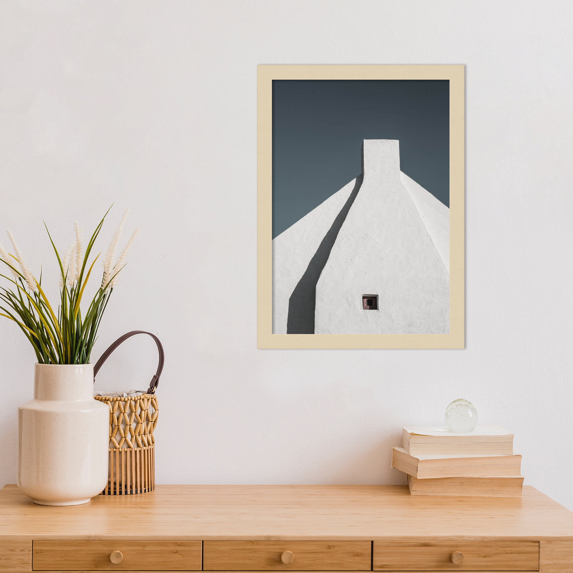 Archi Tek 02 by Shot by Clint Wood Framed Wall Art Print, 17" H x 13" W, Brown