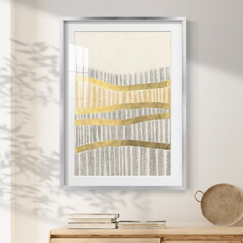 Pasture Bales II -Framed Print, 28.5" H x 20.5" W, Silver