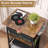 4-Tier Audio Rack Storage Stand with Drawer and 2 Hooks, Black