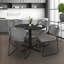 Table ronde Regence Cain et 4 chaises empilables Zeng-73412199-73412202