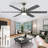 Ceiling Fan With Led Light, Remote Control, Reversible Motor, 5 Color Temperatures, Solid Wood Blades-1845050687-1845050681