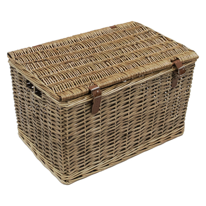 JVL Wicker Decorative Basket, 32cm H x 54cm W x 36cm D