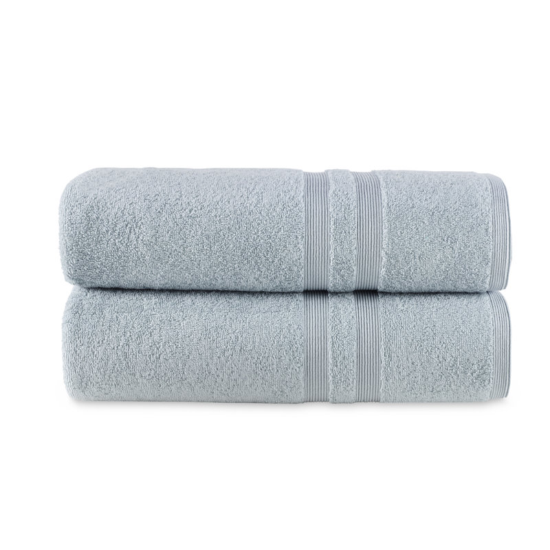 Ensemble de draps de bain 100% coton Haugen, Bleu poudré