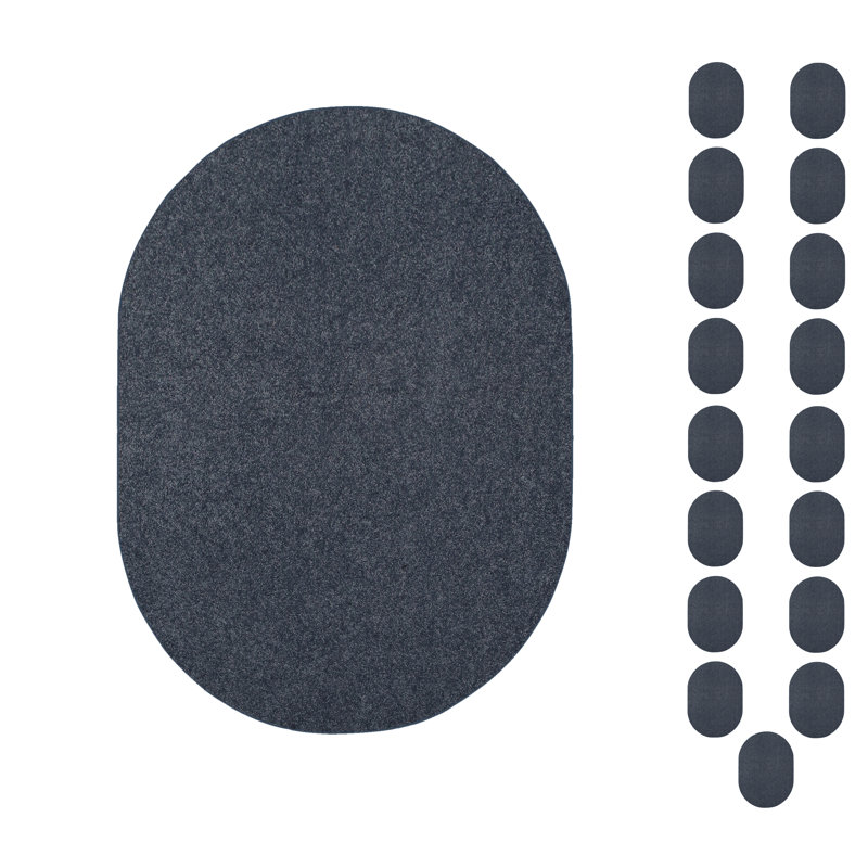 Ensemble de tapis intérieur / extérieur en polyester touffeté à la machine Sandlin, Ovale 2 pi x 4 pi