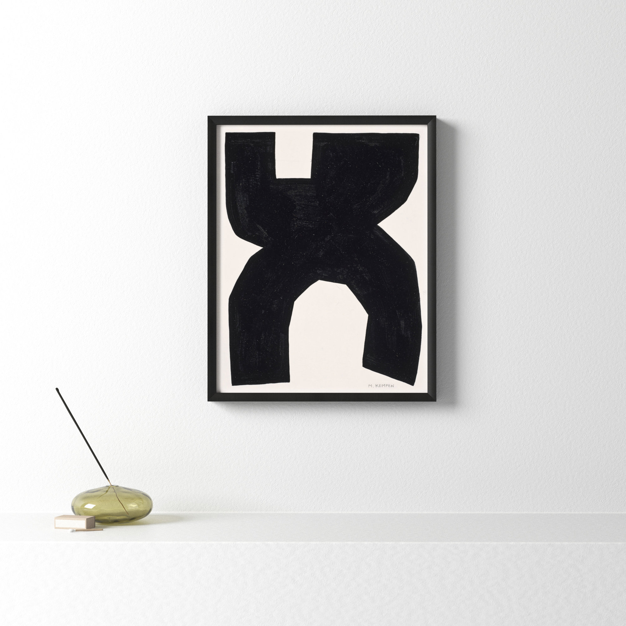 Module On White 1 by Michael Kempen, Black, 20" H x 16" W x 1.25" D