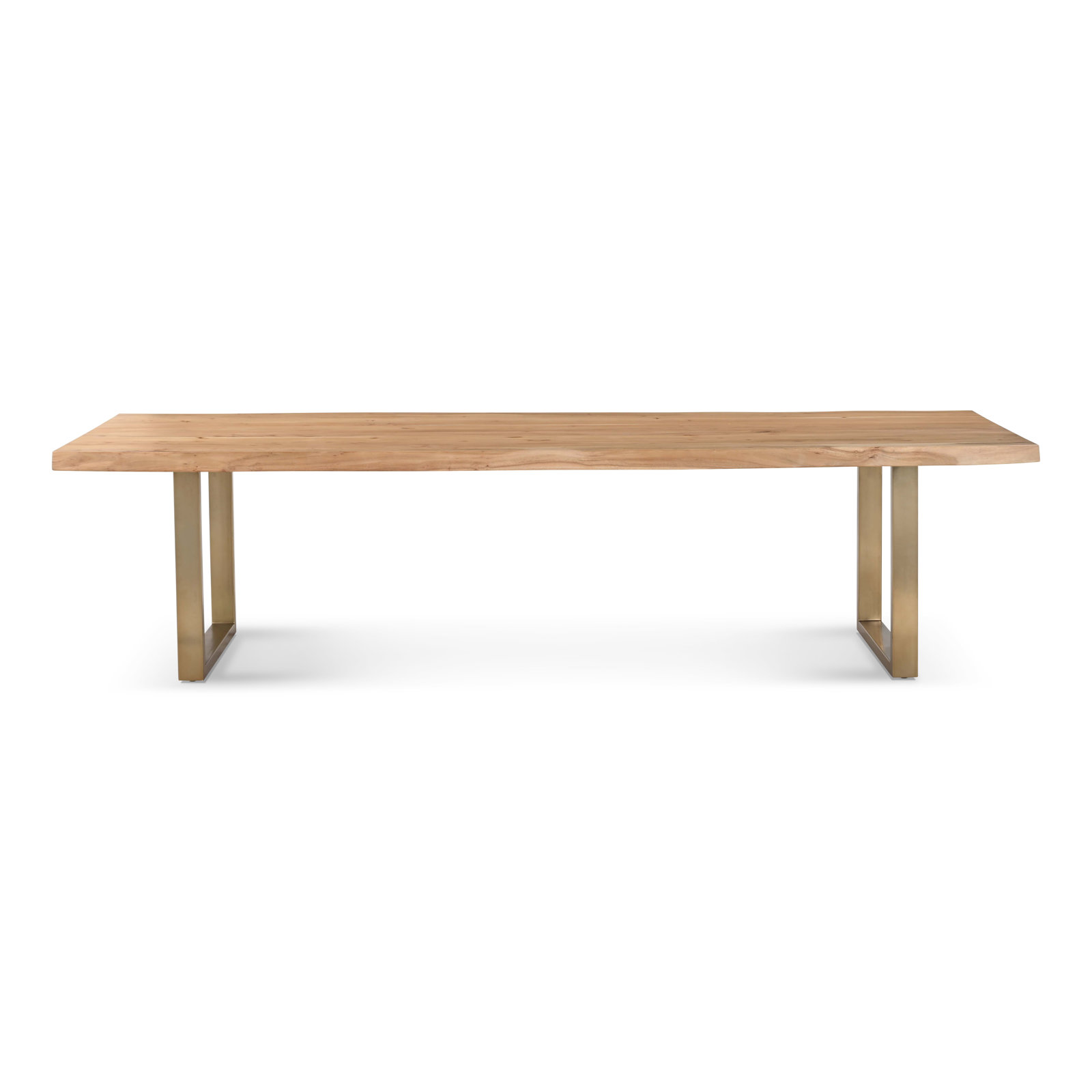 Colin Acacia Dining Table, 29.75"H x 116"L x 40"W, Teak, Brass