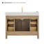 Lala 48" Single Bathroom Vanity with Grain White Engineered Stone Countertop without Mirror-669161385