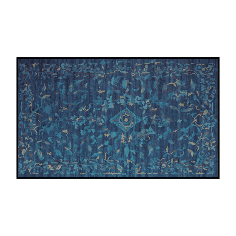 Machine Washable Gray Area Rug, Rectangle 7' x 9'