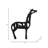 Metal Aluminum Giraffe Figurine - Contemporary Decorative Sculpture with Cutout Design-118465925