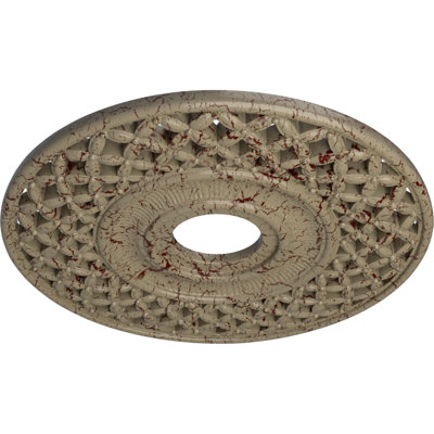 Endurathane Robin Ceiling Medallion, 22 1/4"OD x 4 3/4"ID x 1 1/4"P (Fits Canopies up to 6 1/4"), Hand-Painted Gobi Desert Crackle Finish