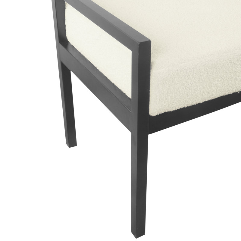 Banc rembourré Loxe, Sherpa crème