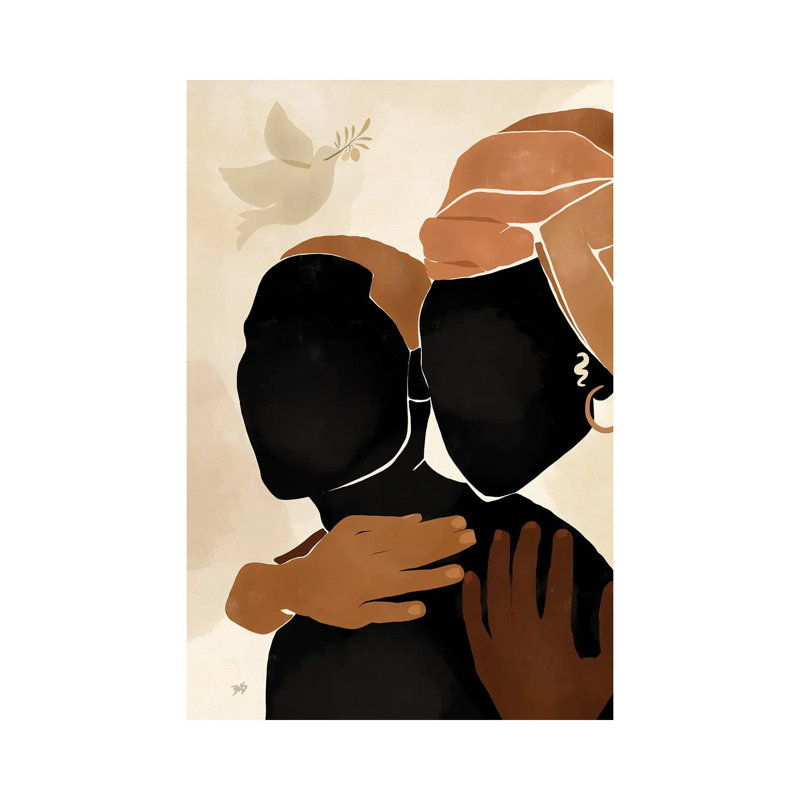 Protéger par Bria Nicole - impression d'art graphique, Pas de tapis, H 40 po x l 26 po x P 1,5 po, Toile tendue