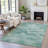 Machine Washable Indoor/Outdoor Xhevrie Teal Rug-112122795