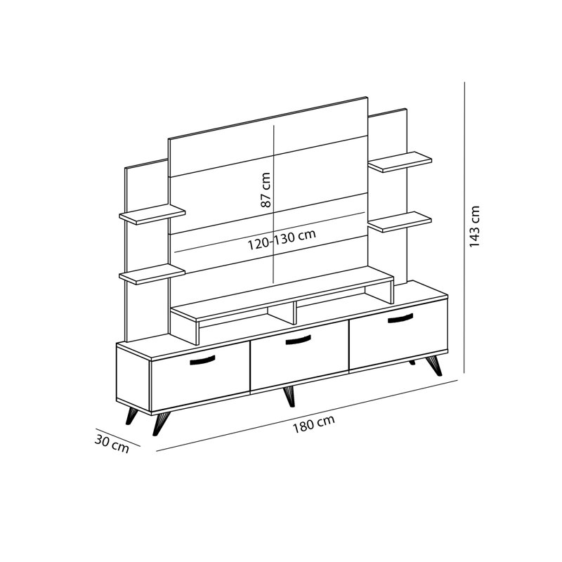 Siegmar Unfinished Entertainment Centre for TVs up to 48"