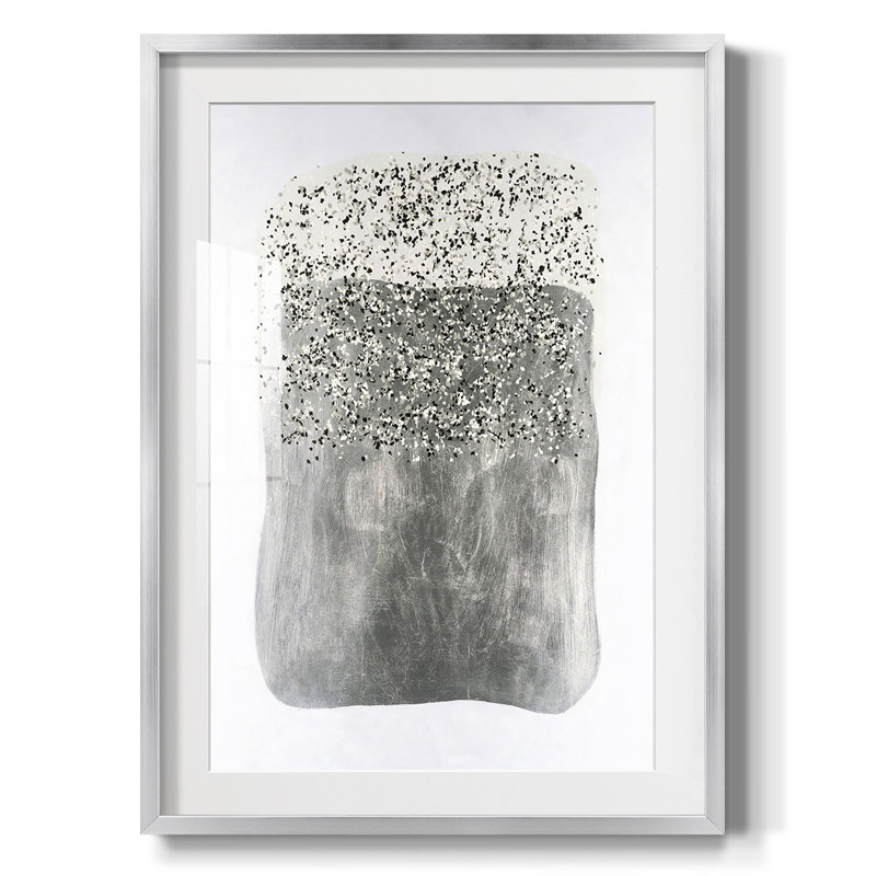 Néoprène I - impression encadrée, H 25,5 po x l 17,5 po, Argent argent