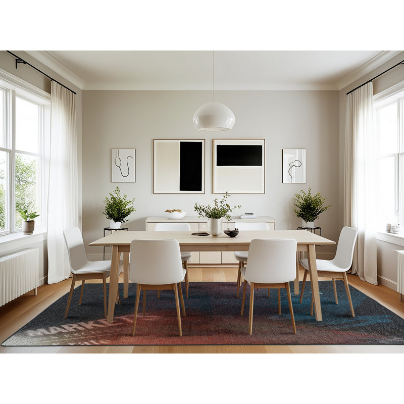 Geometric Indoor Rug, Rectangle 7' x 10'