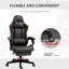 Fauteuil de jeu en cuir PU brun avec support lombaire réglable, repose-pieds, fauteuil ergonomique inclinable pivotant,