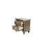 Table de chevet antique avec 2 tiroirs - Table de chevet moderne avec rangement 2 po